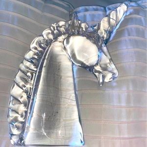 Glass Unicorn Head Decoration